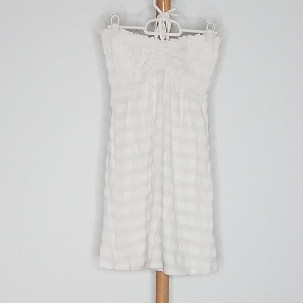 Deb White Halter Swim Coverup Dress Medium